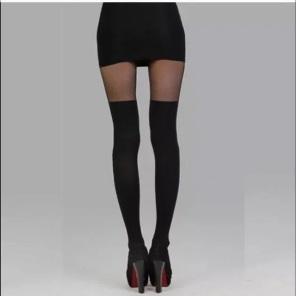 🔥Back In Stock!🔥 Limited Inventory 🎉Faux Garter Hosiery/Tights❣️ - Picture 2 of 3